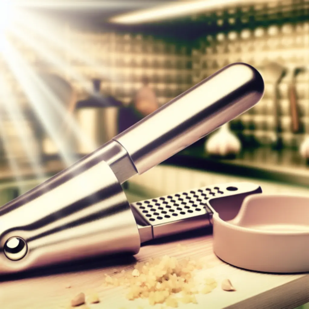 Ergonomiczna praska do czosnku ze stali nierdzewnej